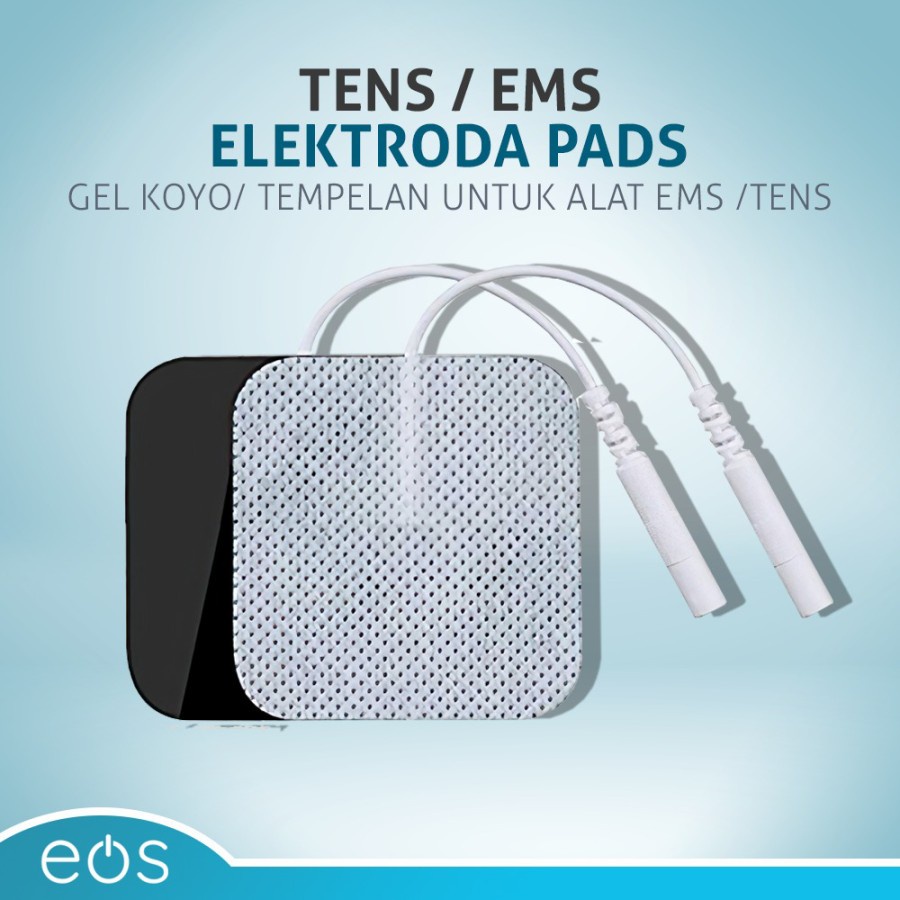 Tens/EMS electroda pads alat terapi listrik 4 x 4 cm 1 pasang