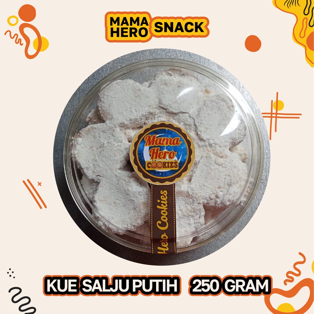 

Mama Hero Snack Kue Putri Salju Putih Maknyusss - Kue Uen Mayung - Kue Thumprint - Kue Kering 250 Gram - Kue Kering Enak - Paket Hampers Kue - Paket Lebaran Kue Home Made