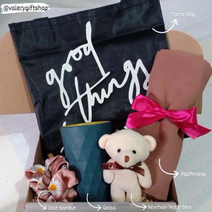 $+$+$+$+] Hampers Kado Hadiah Pashmina Hijab Cewek Cewe Pacar Ultah Ulang Tahun