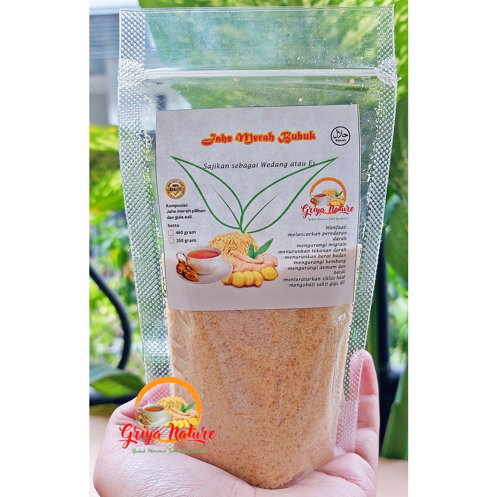 

[COD] GRIYA NATURE | Minuman Jahe Merah Bubuk Instant 100 gr | Wedang Jahe Merah Instan | Jahe Seduh | Jamu Obat Herbal | Serbuk Jahe Merah | Minuman Sehat Tradisional | Wedang Jahe Bubuk | Jahe Gajah Jahe Emprit | Jamu Imun Booster | Jamu Flu Pilek Alami