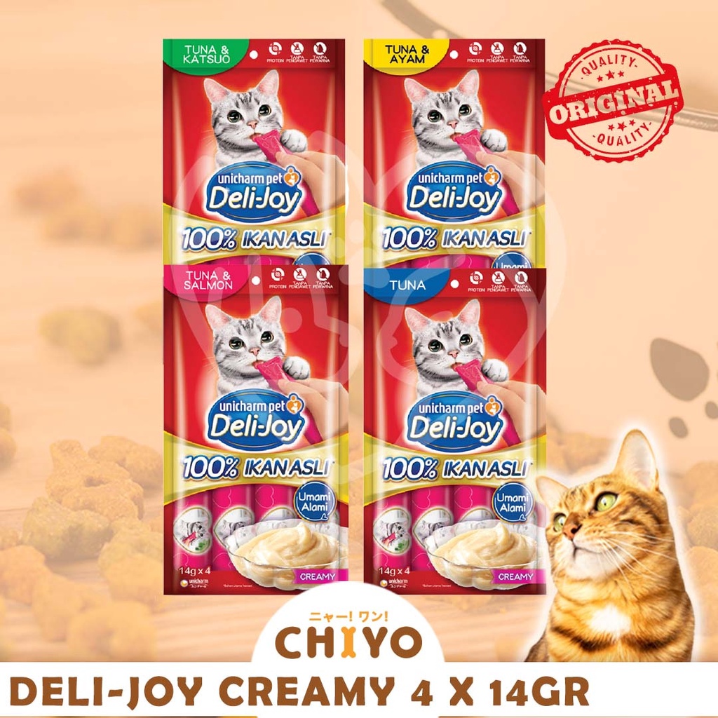 DELIJOY CREAMY SNACK KUCING ( 4 X 14 GR )