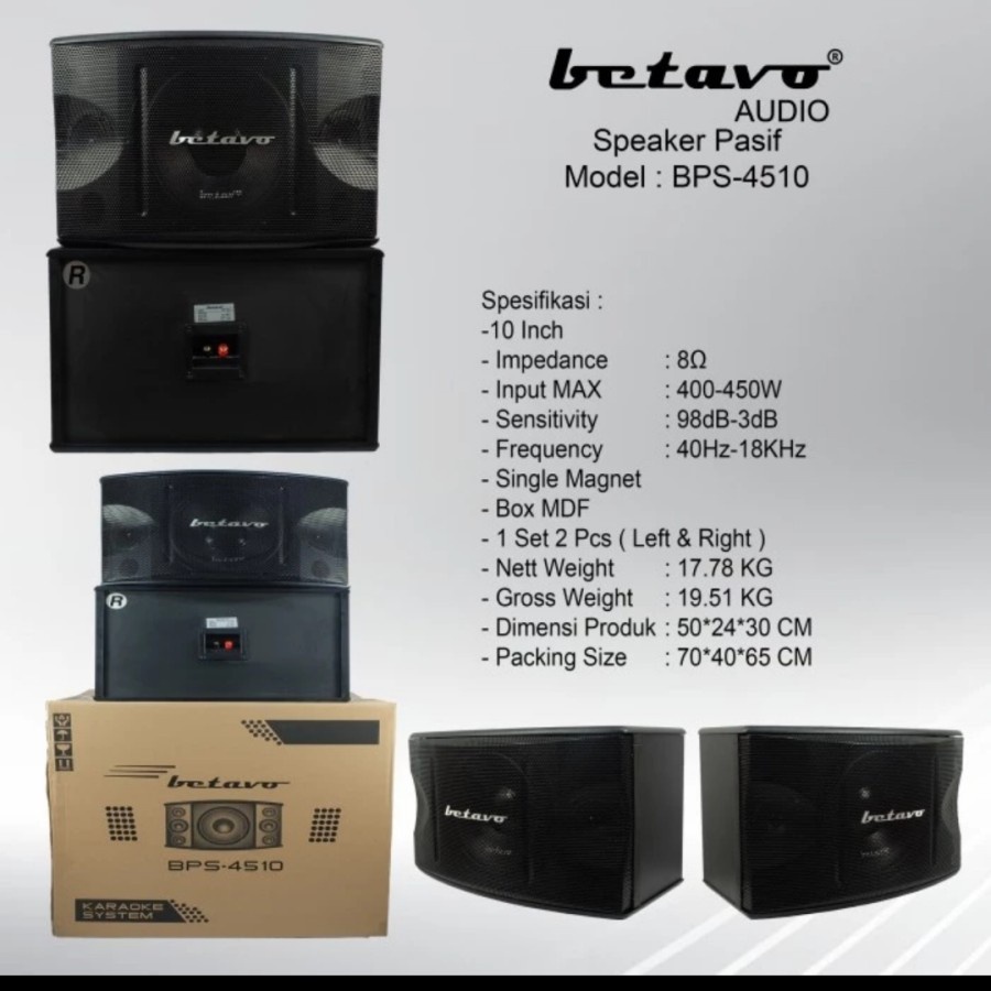 Paket karaoke betavo 10 inch bps4510 Subwoofer aktif 12 inch sa 120Pro