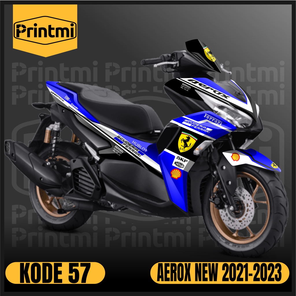 Printmi Decal Aerox 155 New 2021 2022 2023 2024 2025 Full Body Connected Stiker Motor VVA Sticker Ya