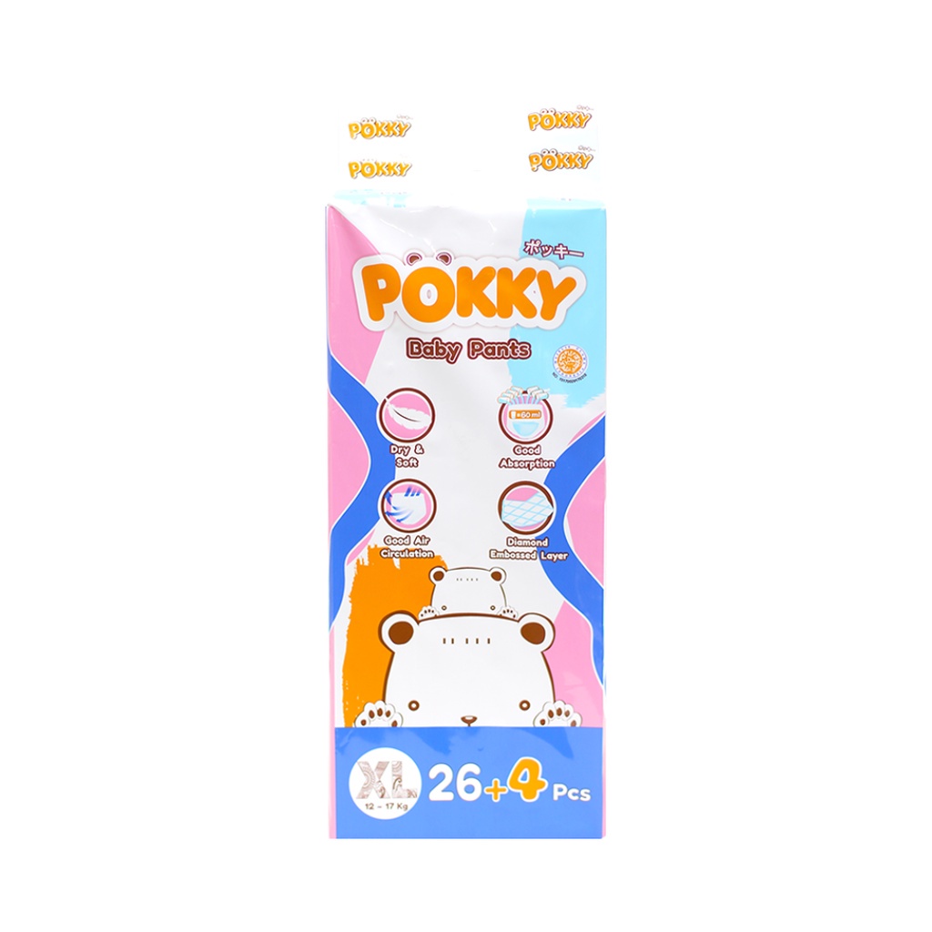 Pokky Baby Pants | Popok Bayi M 6-11 Kg | L 9-14 Kg | XL 12-17 Kg | XXL &gt;17 Kg