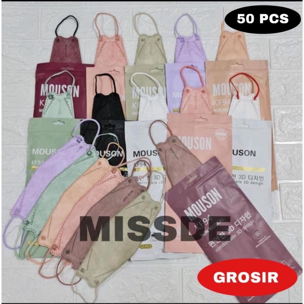 Murah MASKER KF94 MOUSON HARGA GROSIR ISI 50 PCS (5 PACK)