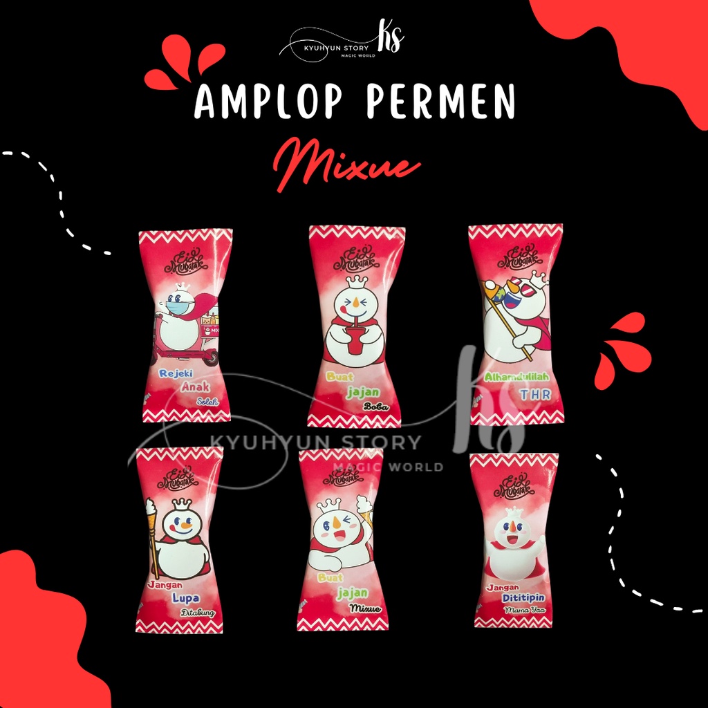 

Amplop Lebaran Unik Mixue Amplop Premen Angpao Lebaran THR Murah Nerkualitas