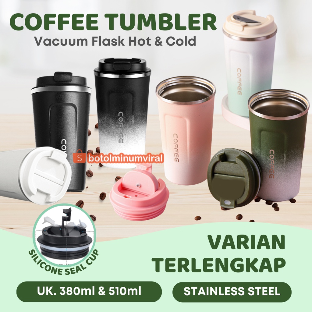 Tumbler Mug Stainless Thermos Coffee Gelas Kopi Portable 380ml Termos Premium