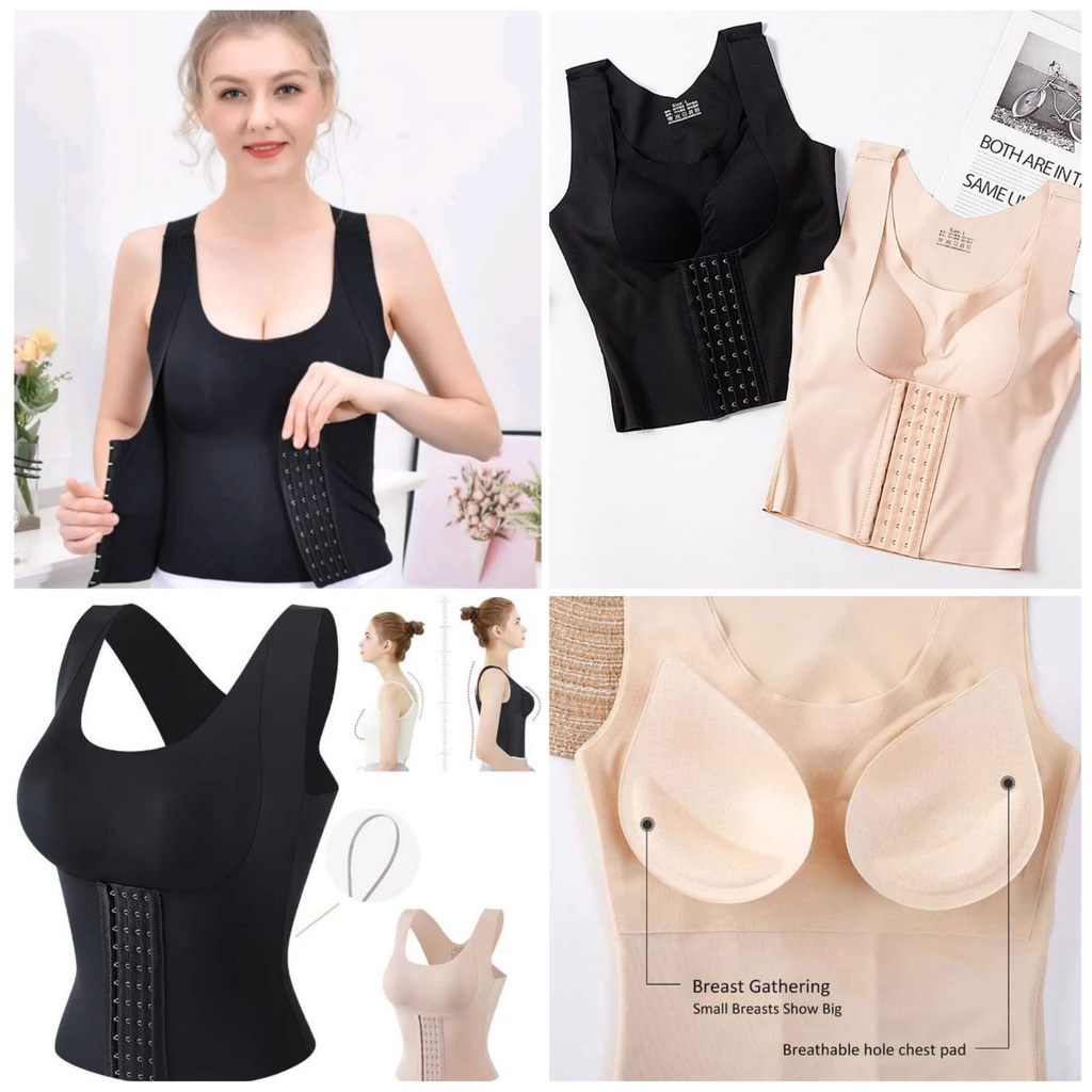 Korset Long Torso Bra Seamless Rompi Pengait Pelangsing Tubuh