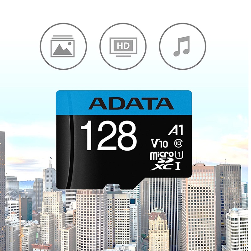 Adata Micro SD 64GB Memory Card U1 4K A1 Class 10kartu TF Cocok Untuk Komputer Hp