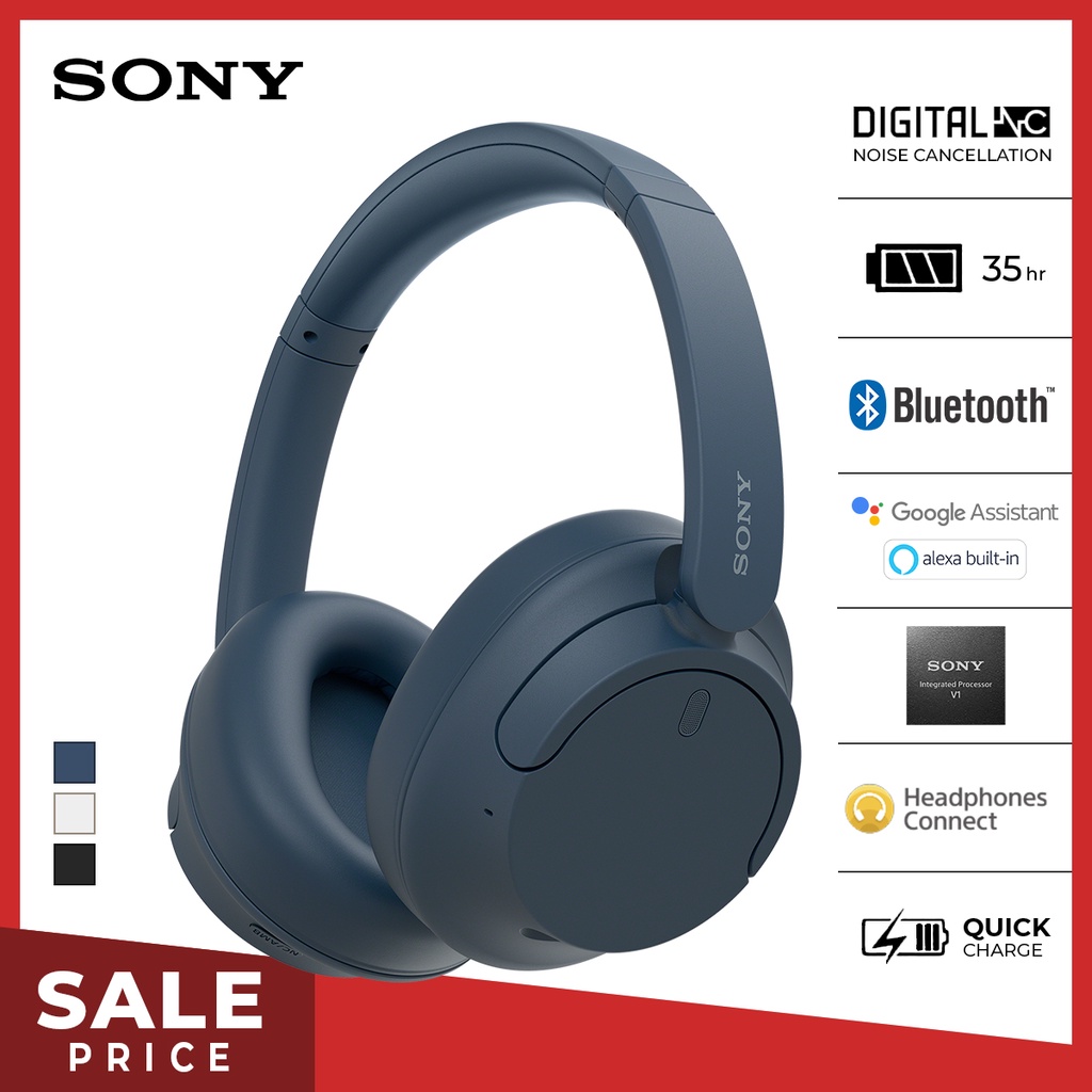 Sony Headphone Nirkabel WH-CH720N - Blue