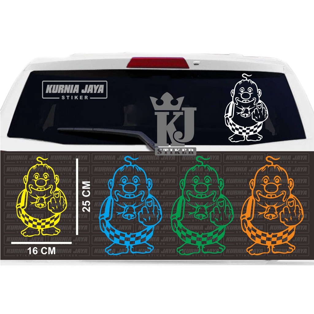 KJ Stiker Promo Stiker Kaca Mobil Belakang Wayang Semar 03
