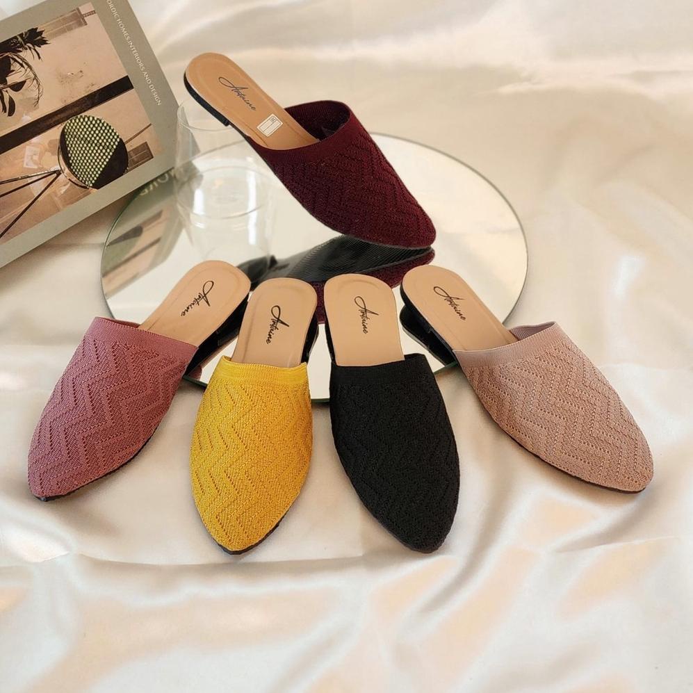 TERBARU Arlaine- Hazel Sandal Selop Wanita / Selop Wanita / Sandal Rajut Wanita / Sepatu Rajut Wanit