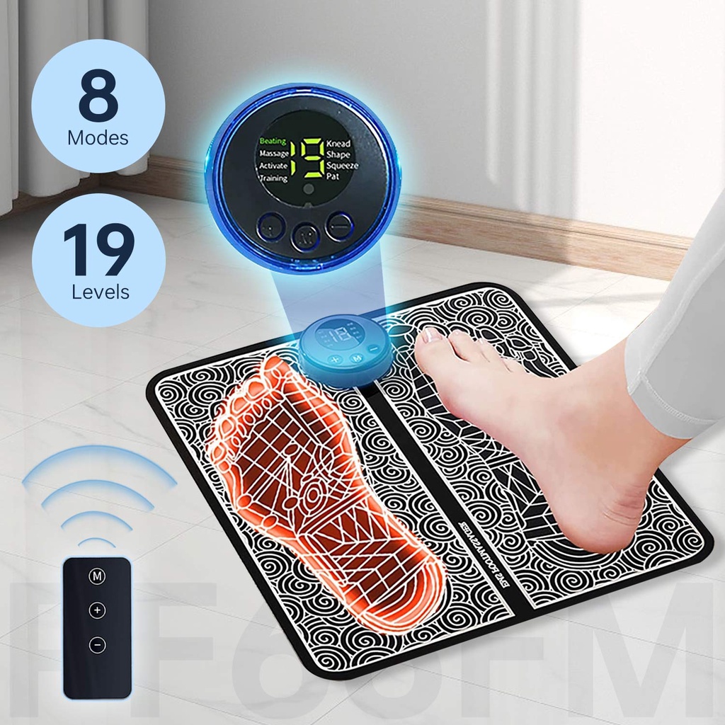 Perfin PF66FM Pemijat Kaki Elektrik Alat Pijat Kaki  Ems Foot Massager 8 Mode (dengan kendali jarak jauh)