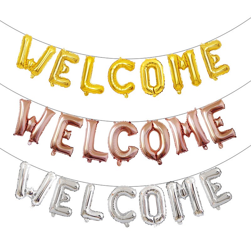 Balon Foil Huruf Set Welcome / Balon Tulisan Welcome / Balon Welcome / Balon Set Welcome