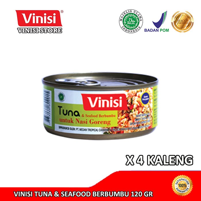 

PAKET 4 KALENG VINISI TUNA SEAFOOD NASI GORENG 120 GR
