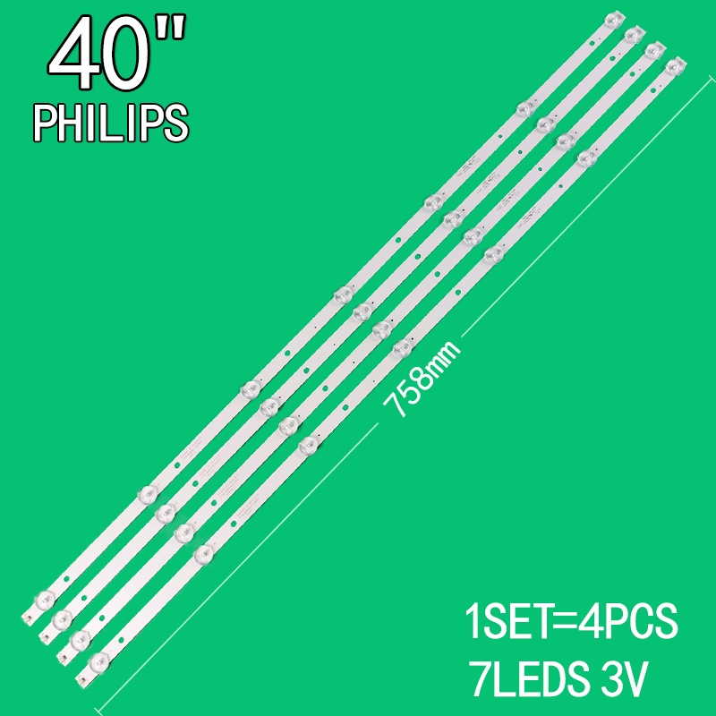 BACKLIGHT TV LED PHILIPS 40 INC 40PFA4150 40PFA4150S 40PFA4150S/70 LAMPU BL 7K 3V 7LED 7 KANCING 40PFA PHILIPS 40INCH 40IN 40INC