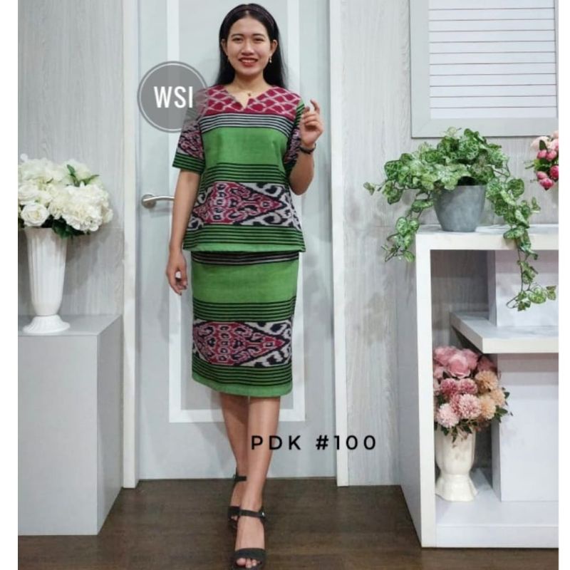 SETELAN BLOUSE SET ROK SPAN TENUN, BAJU KANTOR