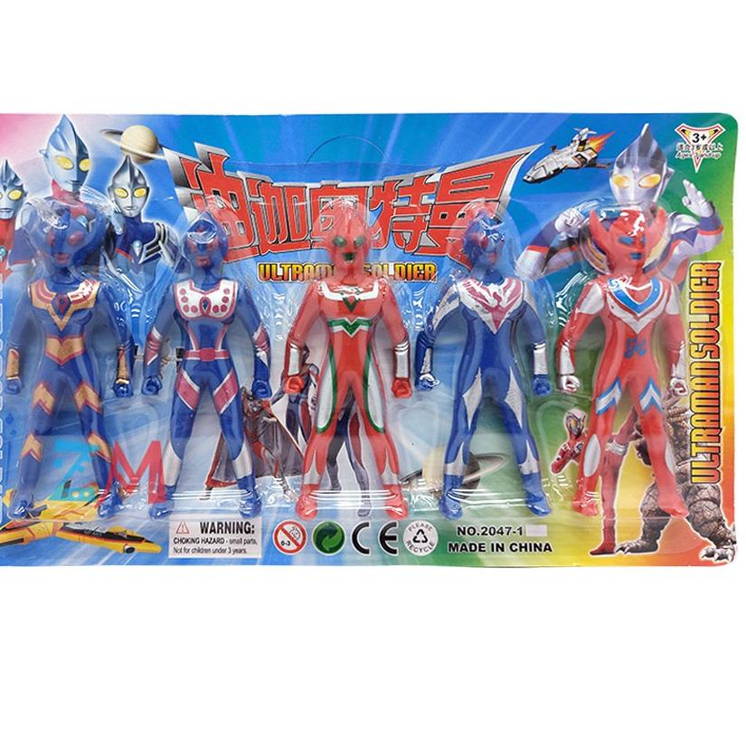 Dijamin Ori>/ MAINAN ANAK ROBOT ULTRAMAN MINI 2407 ISI 5 PCS