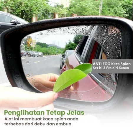 Anti Fog Kaca Spion Waterproof Set Isi 2Pcs Stiker Anti Embun Air