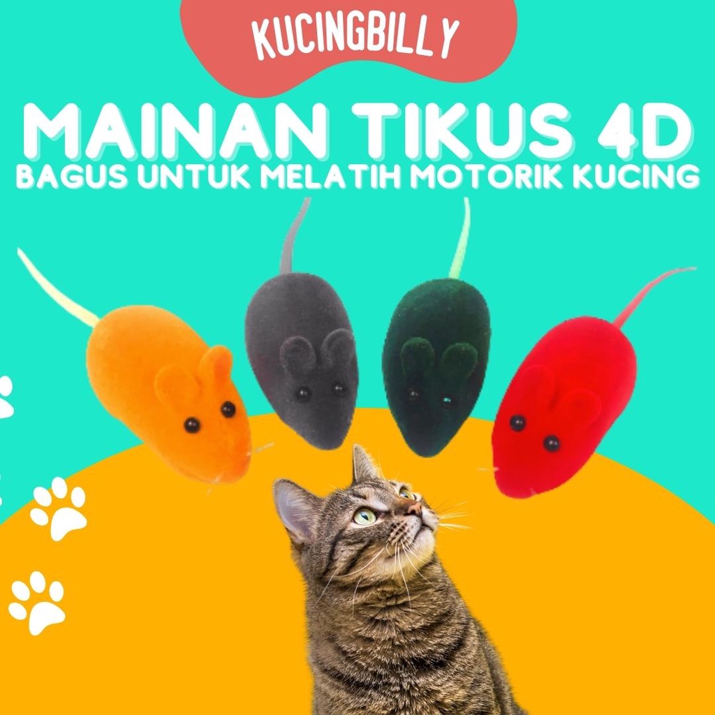 Mainan tikus cit cit 4d untuk kucing