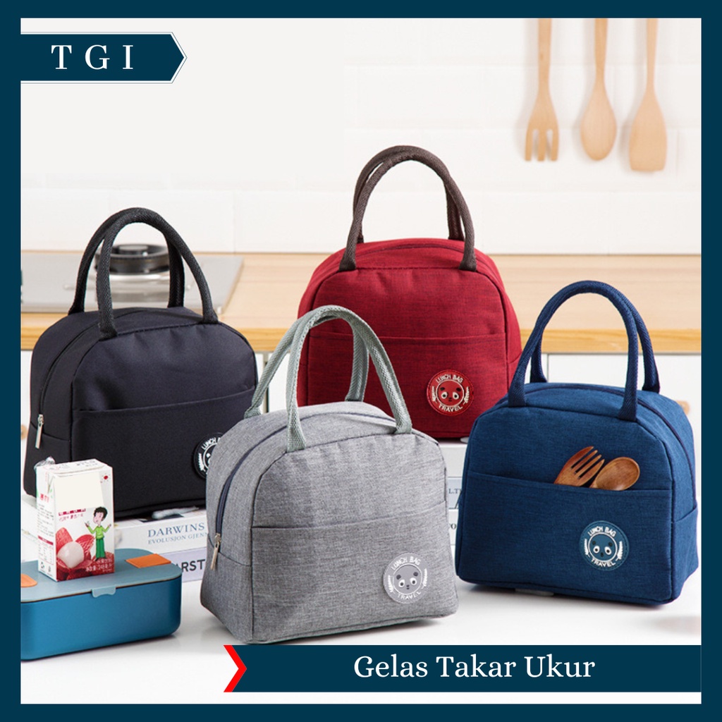 TGI - TAS BEKAL MENJAGA SUHU TEMPERATUR / TAS BEKAL MAKAN LUNCH BAG PENGHANGAT / TAS BEKAL SERBAGUNA / POLOS COOLER BAG