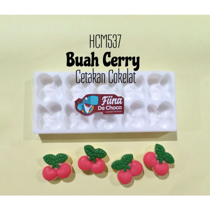 HCM537 Cetakan coklat 'Buah Cerry' | Fiina de choco