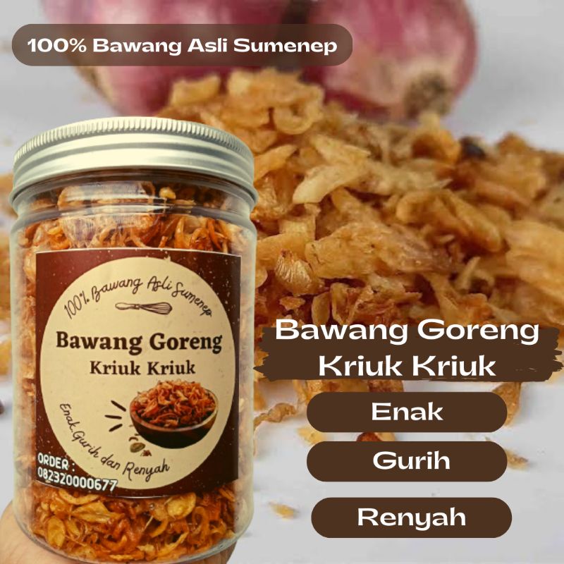 

(Gratis Ongkir) Bawang Goreng Sumenep 150 Gr - Kwalitas Super Premium