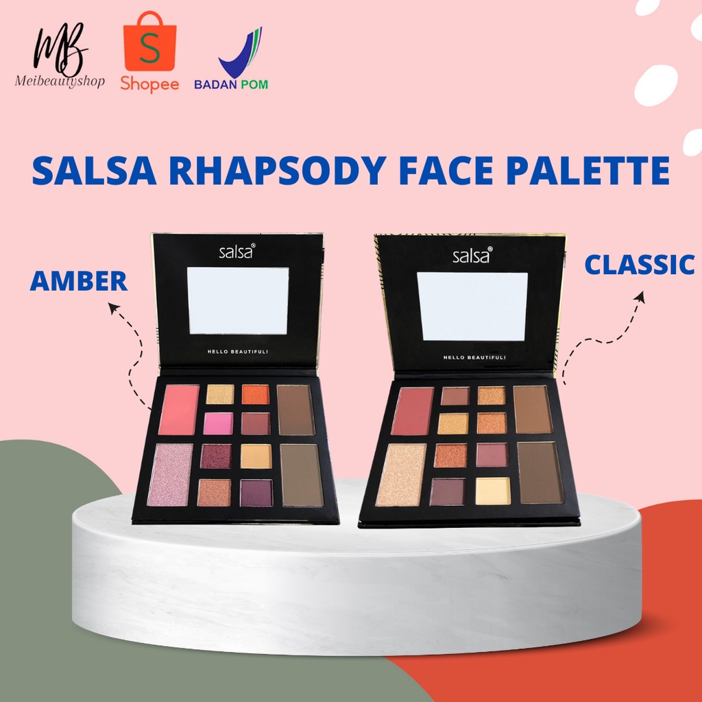 SALSA Rhapsody Face Palette - Palet Eyeshadow Blush On Contour Highlighter