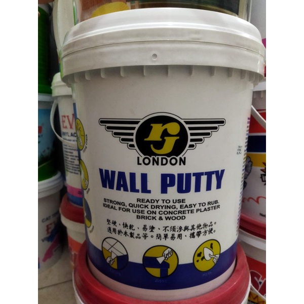 Dempul RJ London Wall Putty tembok / kayu 25kg