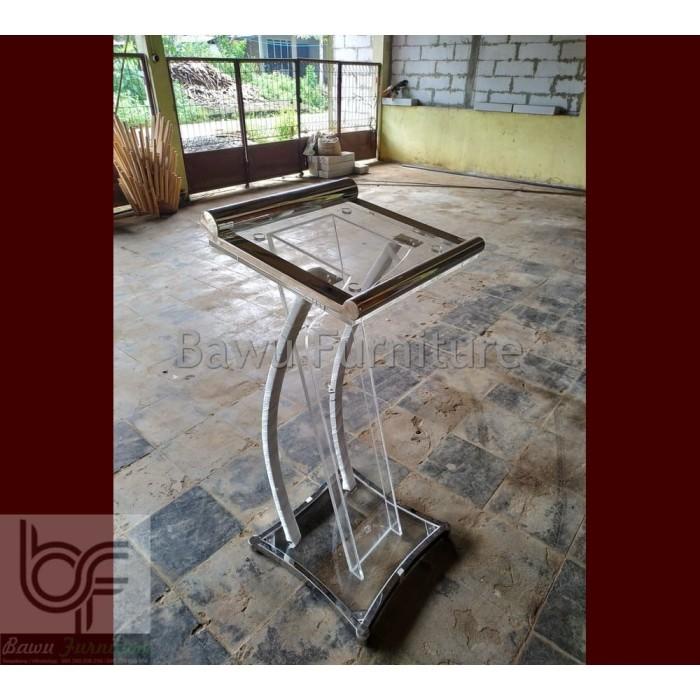 Mimbar Gereja Akrilik Furniture Stock Banyak Pilihan Podium Acrilyc 037