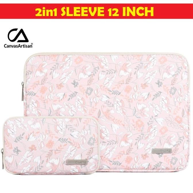 SAMSUNG TAB S7 FE SLEEVE BAG CanvasArtisan PINK FLORAL CASING POUCH