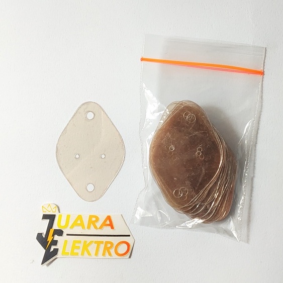 (20 PCS) Isolator / Mika 2N3055/ MJ 2955 Jengkolan | Mika Untuk Transistor (TR) Jengkolan