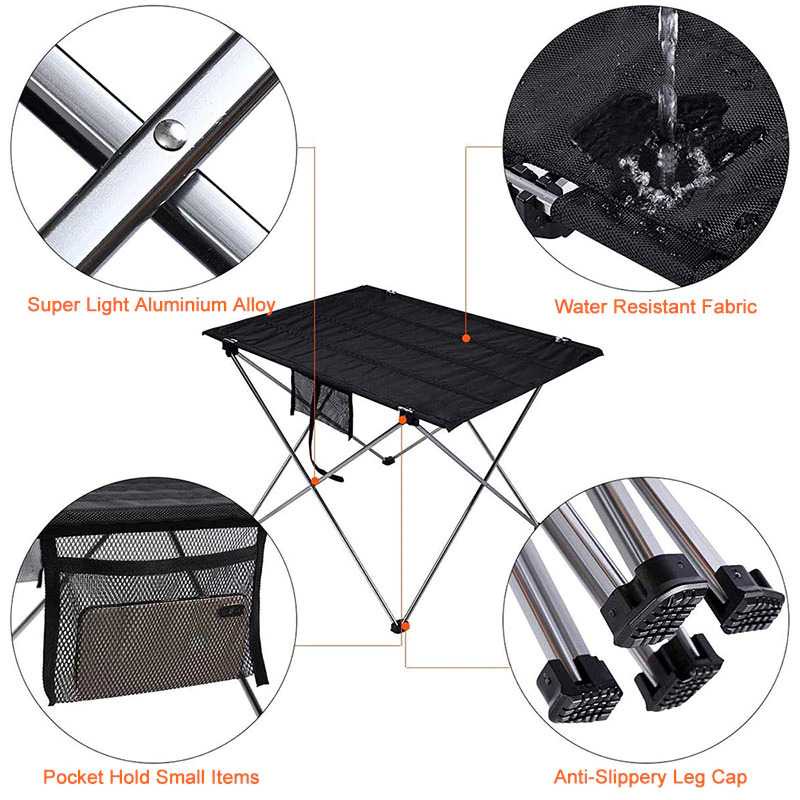 (BISA COD) FTIHSHP TOPX Meja Lipat Piknik Foldable Portable Ultralight Table - TX588