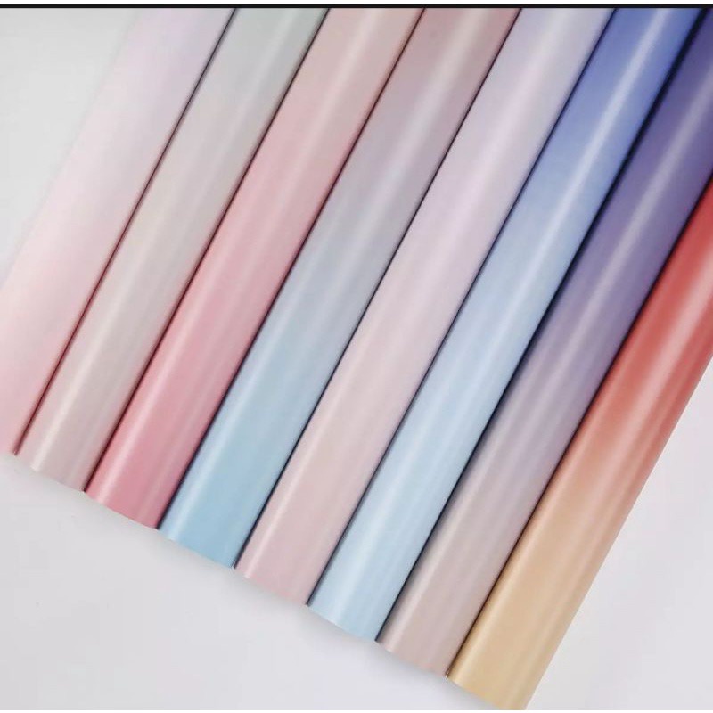 

￼Kertas Bunga Cellophane Bicolour Ombre Kertas Wrapping Flower Floral Wrap Waterproof