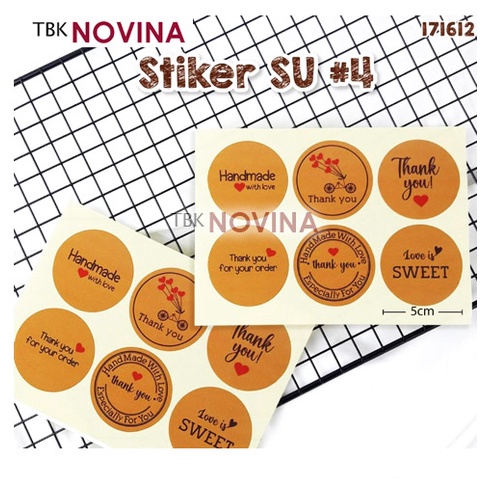 [ 1 LEMBAR ]  STIKER THANK YOU / HANDMADE