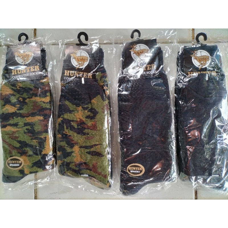 Kaos Kaki HUNTER/Kaos Kaki Loreng/Kaos Kaki Tebal Hitam