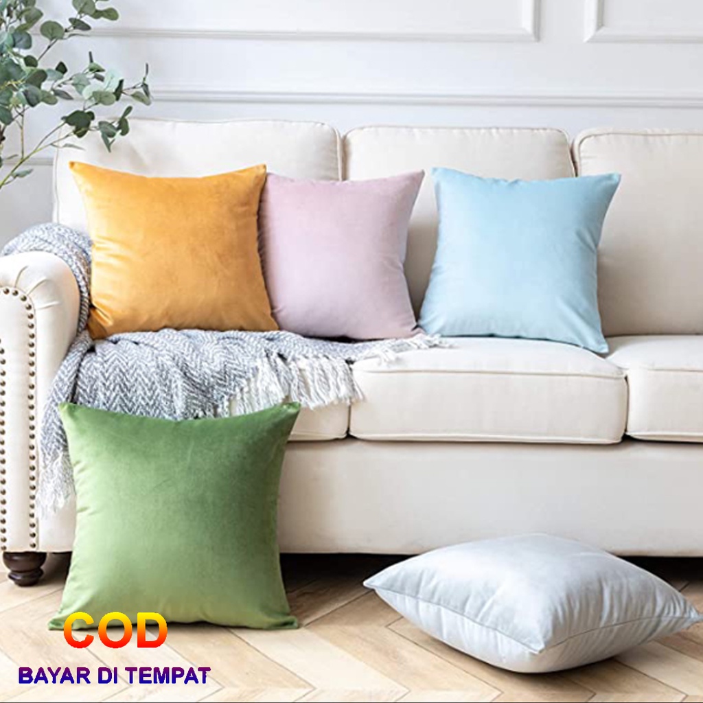 ✅COD Set Bantal Kursi Sofabed Minimalis 40x40 Isi 5 Pcs Dakron Hiasan Dekor Dekorasi Kursi Sofa Bed Ruang Tamu Perlengkapan Home Decor Interior Rumah Tangga Modern Terbaru Aneka Warna Polos