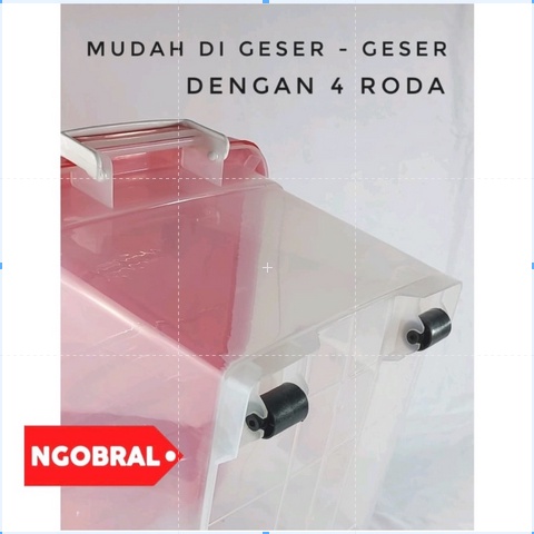 Container Box Besar 50 Liter Storage Box + Roda/Container Box Plastik/ Box Container /