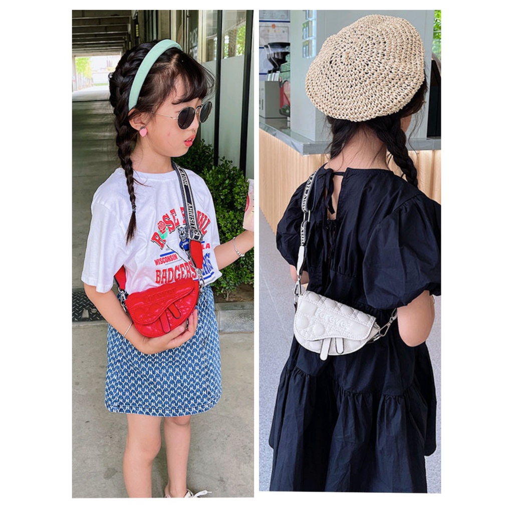 Tas Anak Selempang Perempuan Fashion Korea Kulit Dr Import