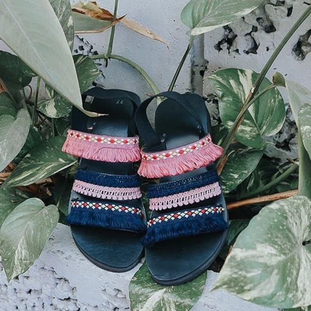 {IN.30Ma23ѕ} Blacky A14 sandal bohemian sandal boho sol tebal empuk sandal wanita casual kekinian sa