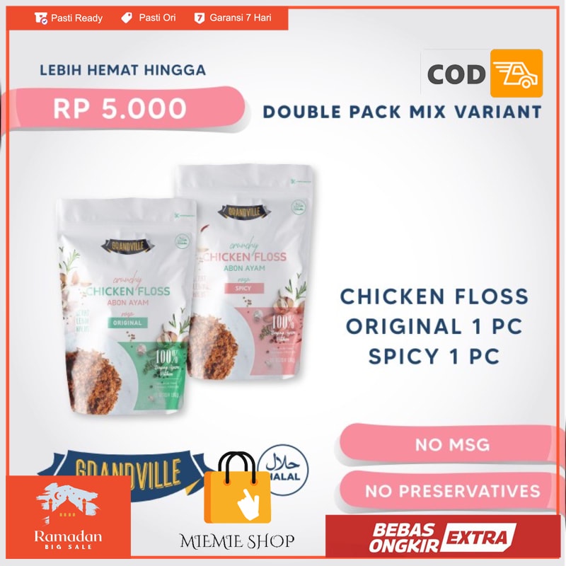 

[PREMIUM] Grandville Abon Ayam Crunchy Double Pack Mix Variant