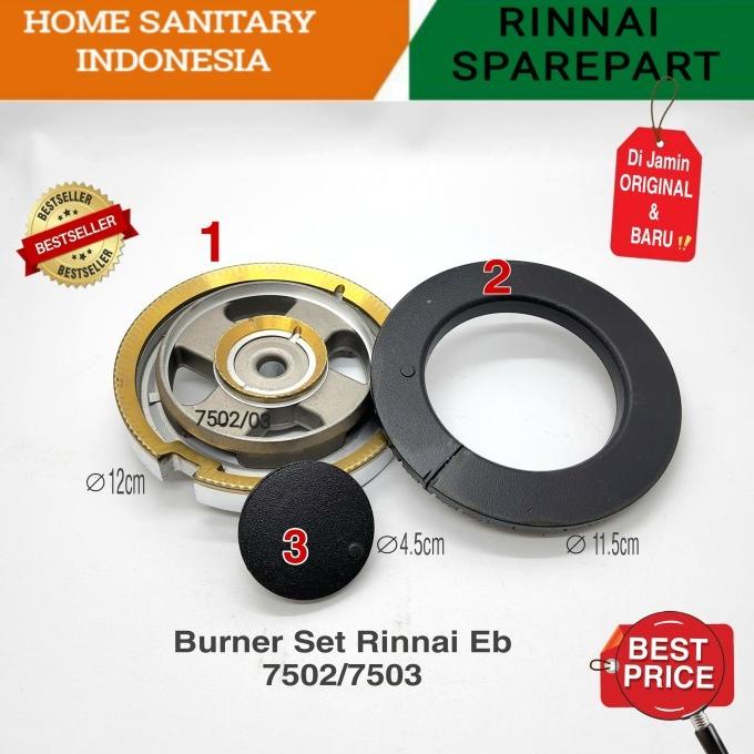 Diskon Burner Set Kompor Gas Tanam Rinnai Rb 7502 /7503 Original Yinsastor