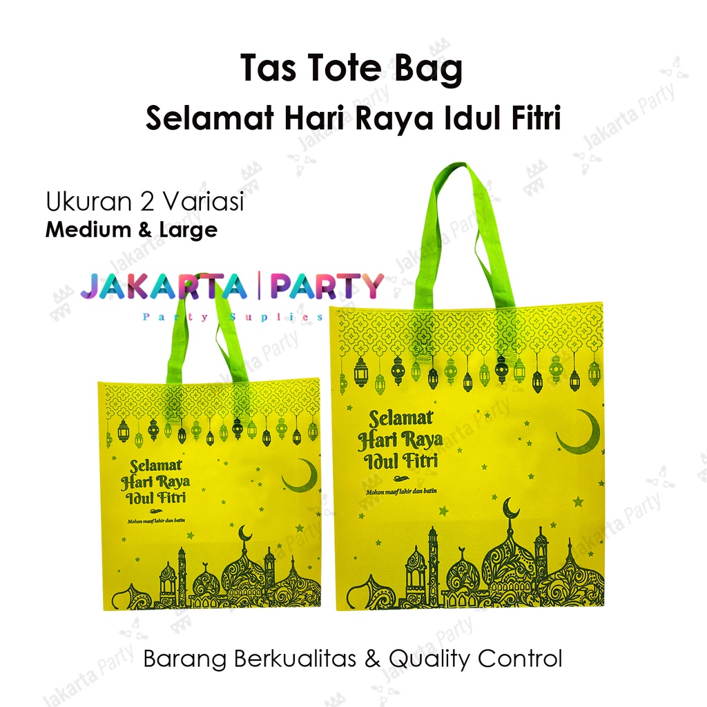 Goodie Bag Lebaran Kuning JUMBO Bahan Tebal / Goodie Bag Idul Fitri / Tas Lebaran / Tas Sembako Lebaran / Tas sembako idul Fitri / Tas Tenteng Lebaran