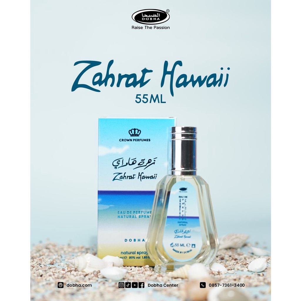 Parfum Dobha Spray Aroma ZAHRAT HAWAII 55ML Original