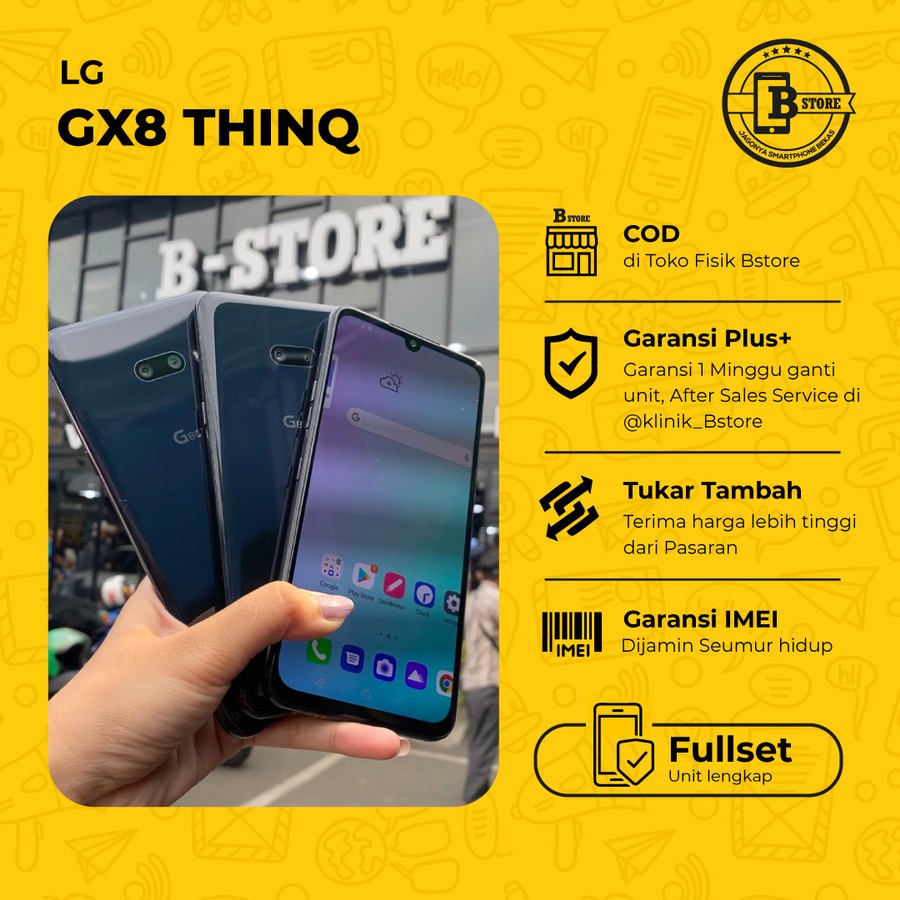 LG G8X Thinq RAM 6/128 GB - SECOND - RAM 6 GB - INTERNAL 128 GB - COD SURABAYA