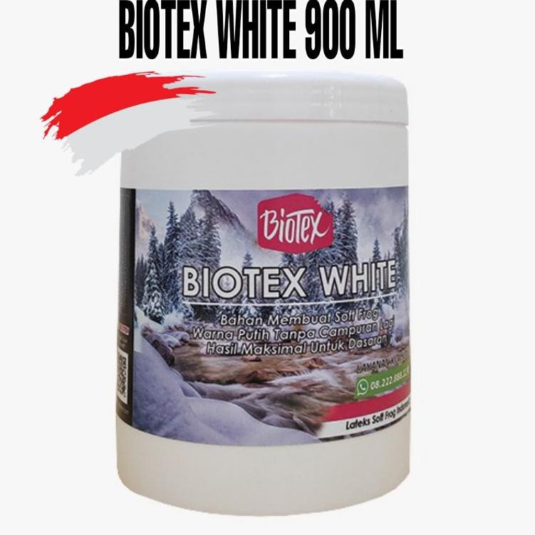 TERPERCAYA Lateks Bahan Soft Frog BIOTEX WHITE Kan 900 ml Latex Cair Untuk Bikin Umpan Kodok Tiruan 
