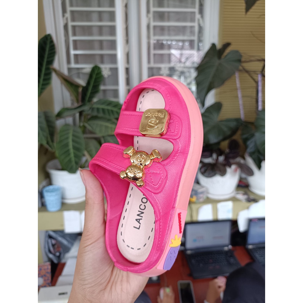 Sandal anak perempuan platform ban2 bear karet import (24-35) 029 sandal anak kekinian termurah