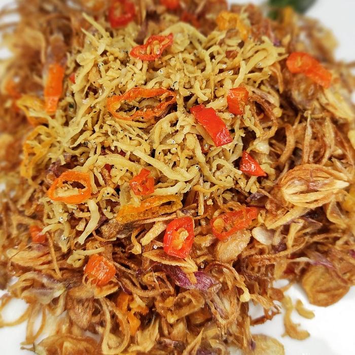 

>XG34448< TERI BAWANG GORENG CABE RAWIT / goreng garing / TANPA PENGAWET