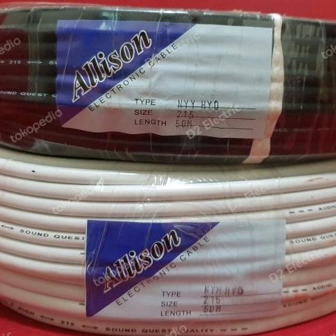 SALE Kabel Listrik NYMHY/NYYHY Serabut 2x1,5 ALLISON per Roll / @roll