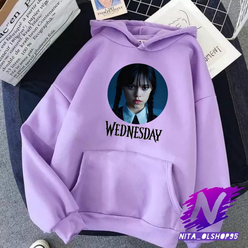 sweater hoodie anak wednesday